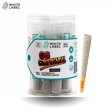 WHITE LABEL THC-A DIAMOND COATED PRE ROLLS 2GM/1CT/15PK